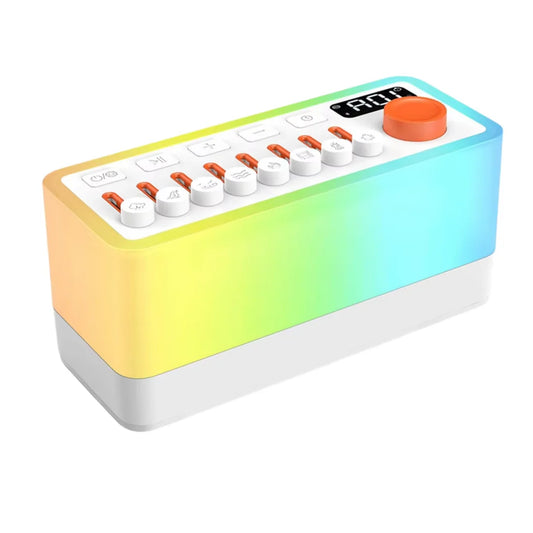 Trendy! White Noise Sleep Sound Machine with 8 Nature Sounds, Portable Bluetooth Speaker, 12 Colors Night Lights